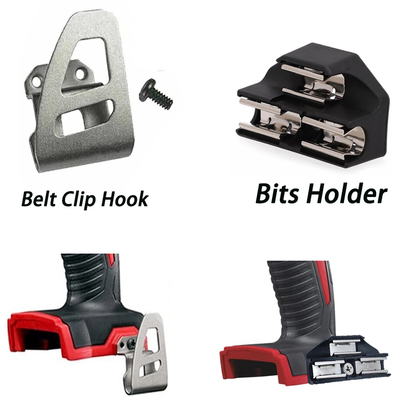Cordless Drill Driver - Bitshouder en riemclip haaksets voor Milwaukee