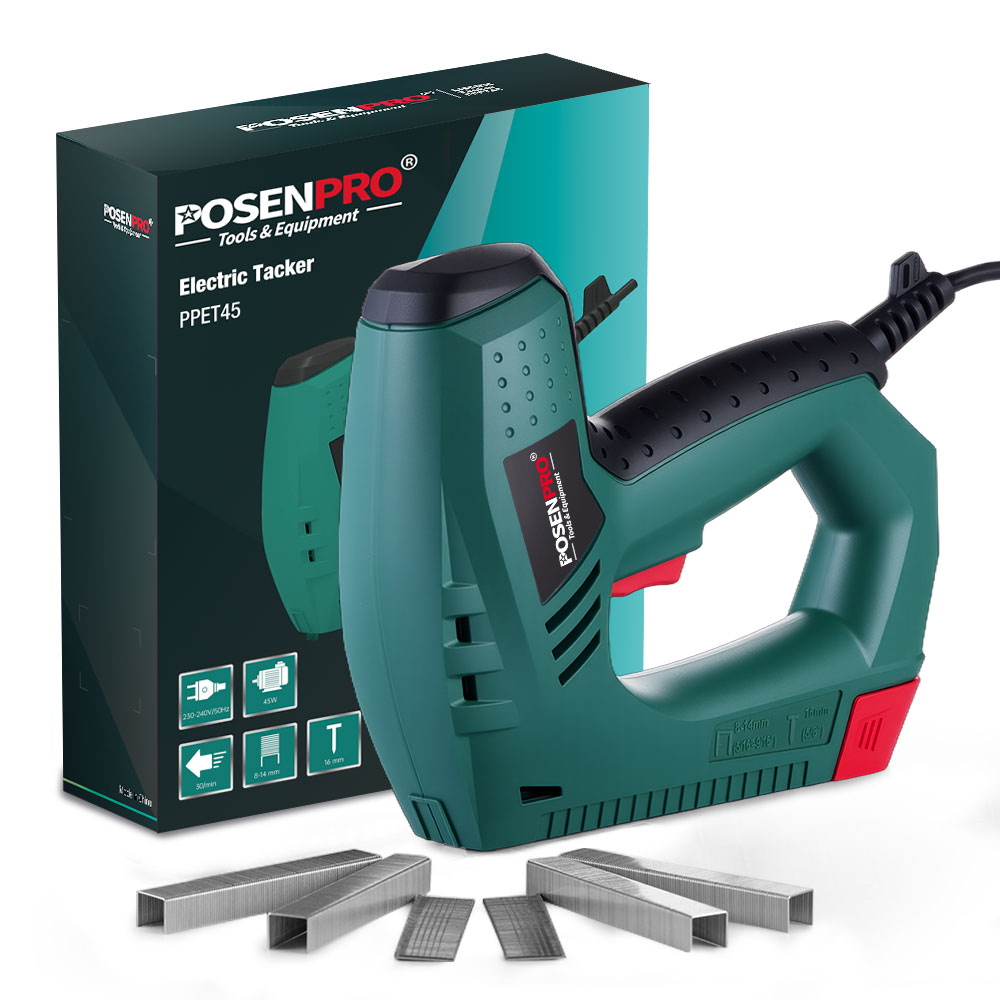 Staple Gun Electric - 45W elektrische taker met snoer, gratis