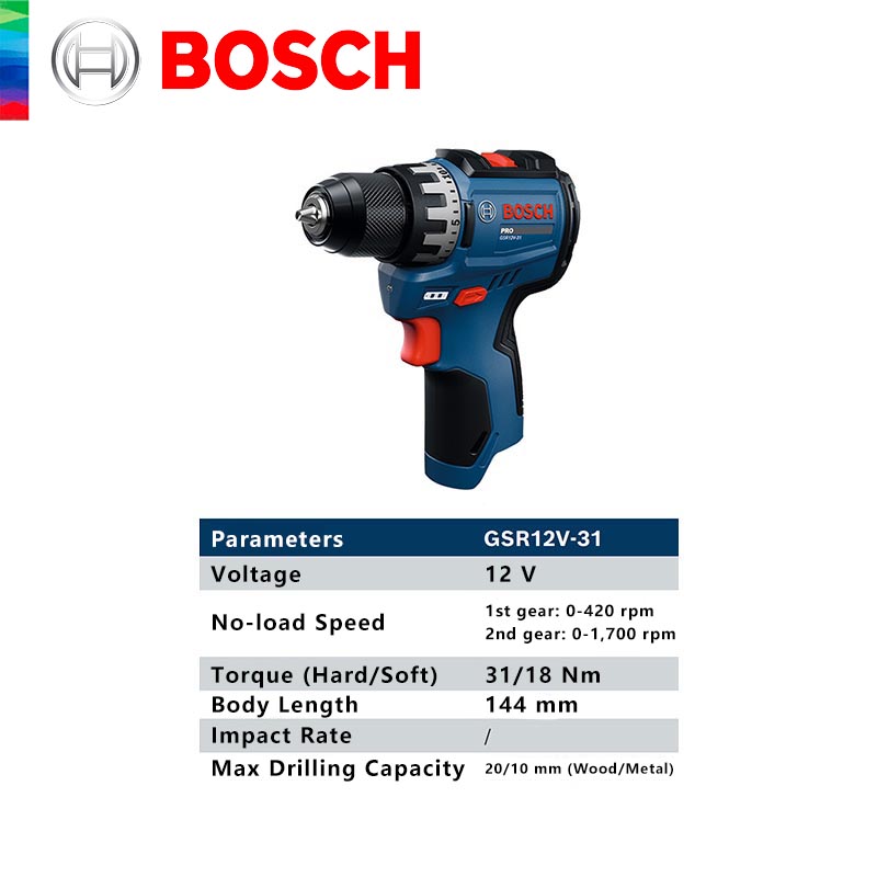 BOSCH GSR 12V-31 Professionele - Cordless Drill Driver recensie en prijs