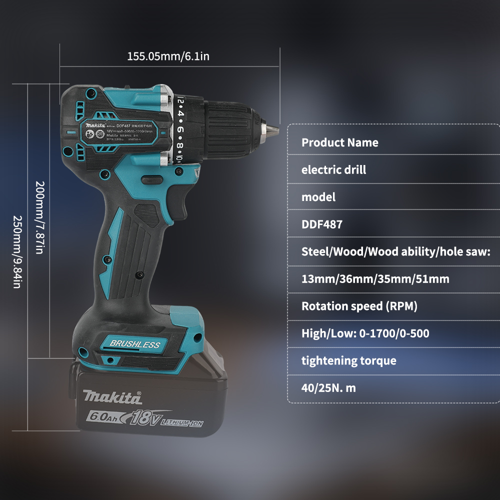 18V Borstelloze Accuboormachin - Cordless Drill Driver recensie en prijs