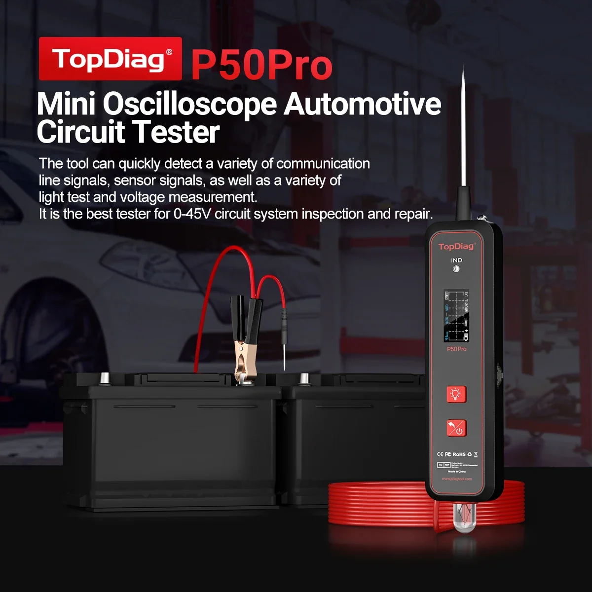 Topdiag P50pro JDiag Mini Osci - Power Tools Pro recensie en prijs