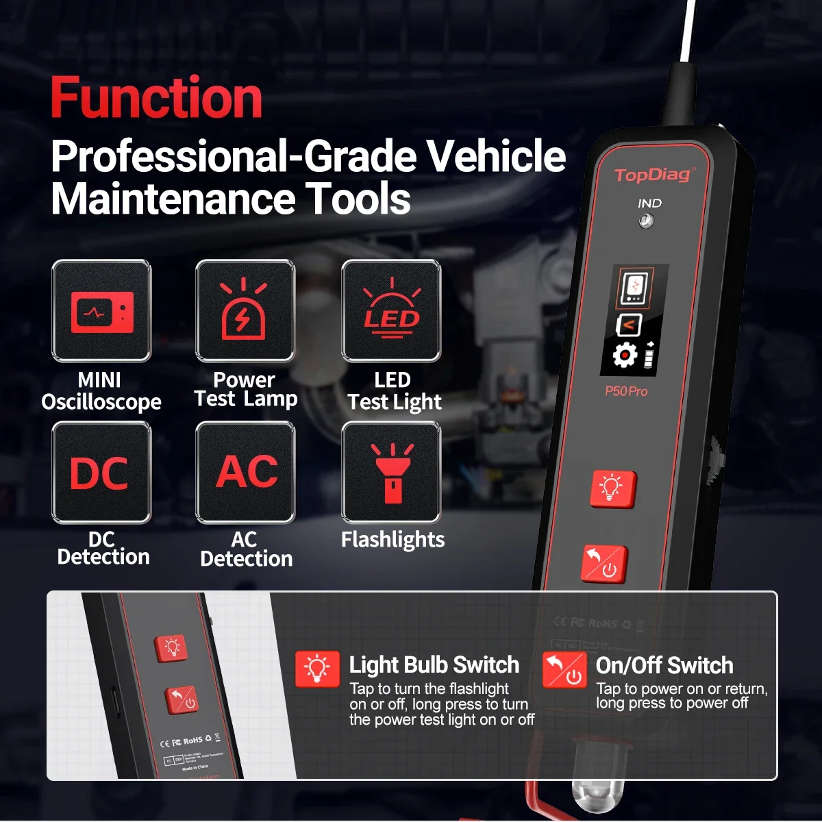 Topdiag P50pro JDiag Mini Osci - Power Tools Pro recensie en prijs
